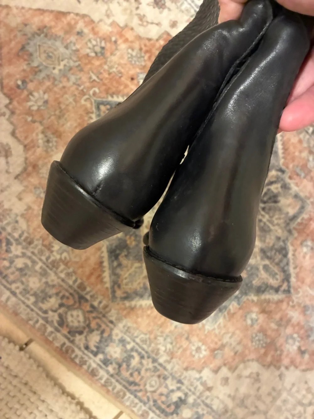 dingo Black Woven‎ Leather Over-the-Knee Boots